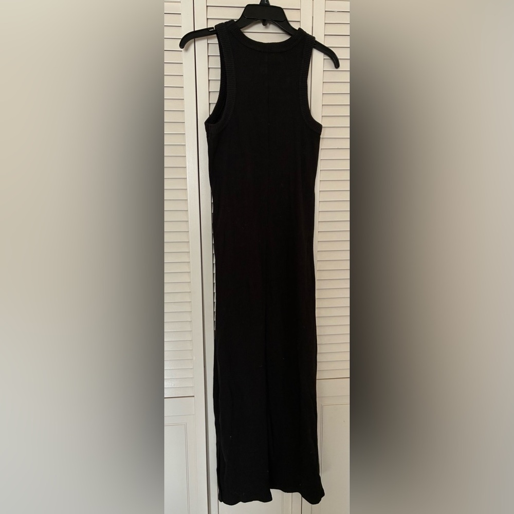 Old Navy Black Ribbed Maternity Maxi Dress (M) - Picture 4 of 6